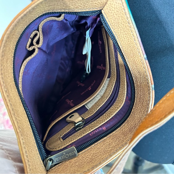 Anuschka Hand Painted Crossbody Leather Bag - Picture 14 of 15